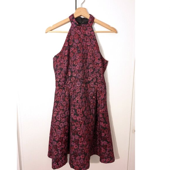 Guess Los Angeles Party Cocktail Brocade Floral Mini Dress Size 2 - Picture 1 of 7